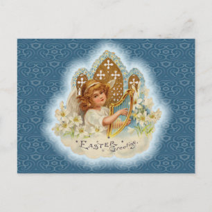 Postal Festiva Vintage Easter Greetings Angel