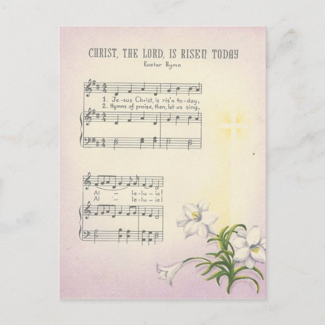 Postal Festiva Vintage Easter Hymn (Anverso)