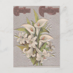 Postal Festiva Vintage Easter Lilies