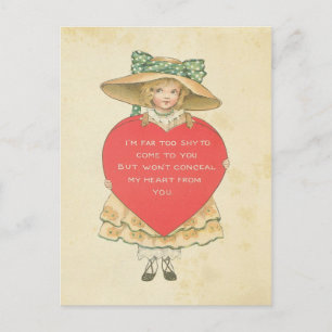 Postal Festiva Vintage El día de San Valentín Almirante secreto d
