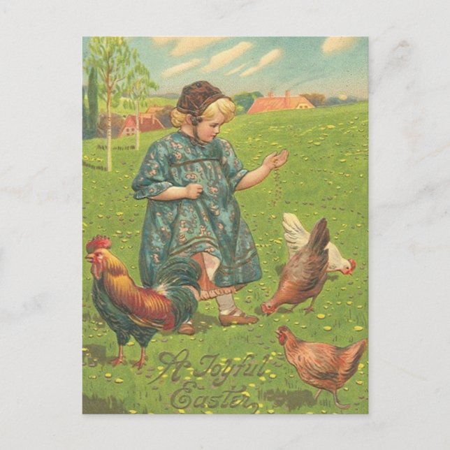 Postal Festiva Vintage Festividad de Pascua (Anverso)