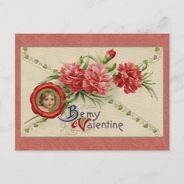 Postal Festiva Vintage Floral Valentine (Anverso)