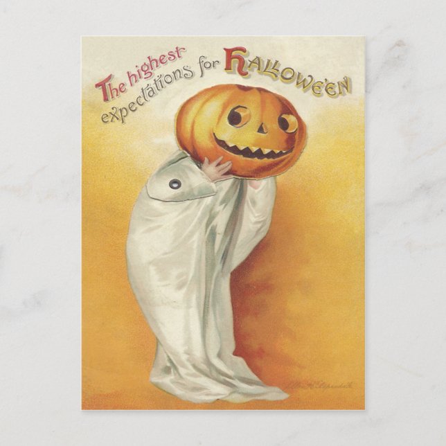 Postal Festiva Vintage Halloween (Anverso)