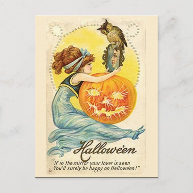 Postal Festiva Vintage Halloween del KRW (Anverso)