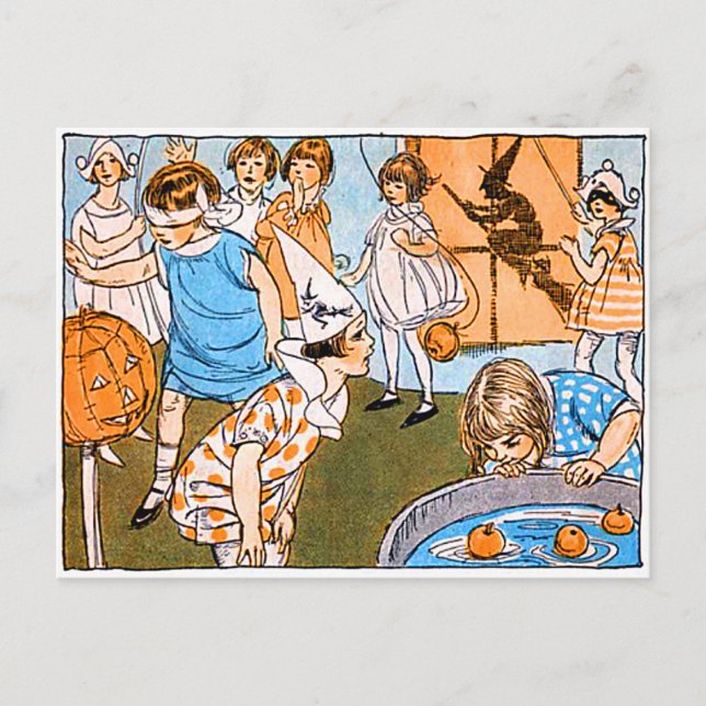 Postal Festiva Vintage Halloween Party for Kids (Anverso)