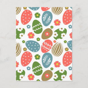 Postal Festiva Vintage Happy Easter Blooms