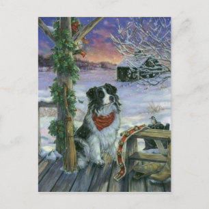 Postal Festiva Vintage Happy Holidays