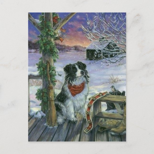 Postal Festiva Vintage Happy Holidays (Anverso)