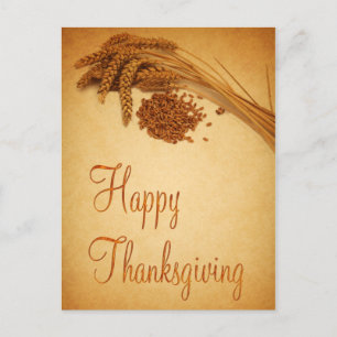 Postal Festiva Vintage Happy Thankcome Trin