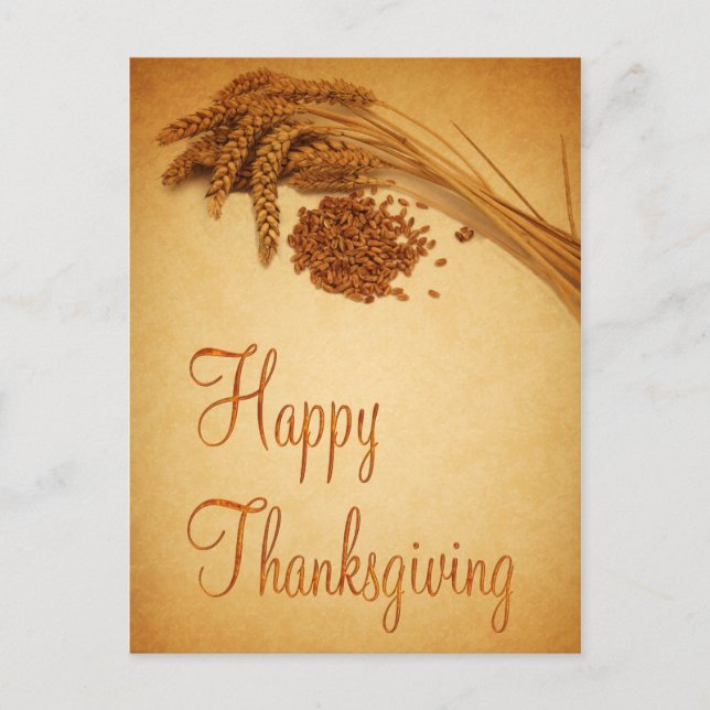 Postal Festiva Vintage Happy Thankcome Trin (Anverso)