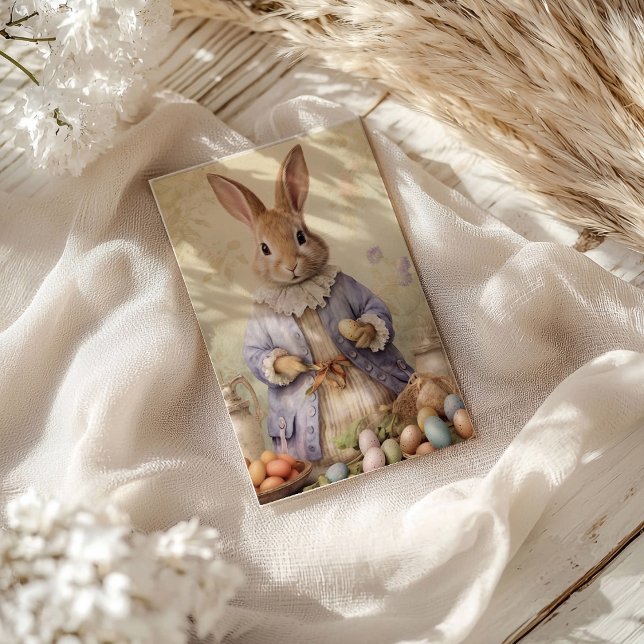Postal Festiva Vintage Holidays Bunny Holiday (Subido por el creador)
