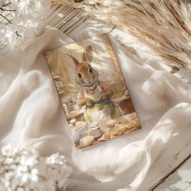 Postal Festiva Vintage Holidays Bunny Holiday (Subido por el creador)