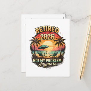 Postal Festiva Vintage Jubilado 2026 ya no es mi problema