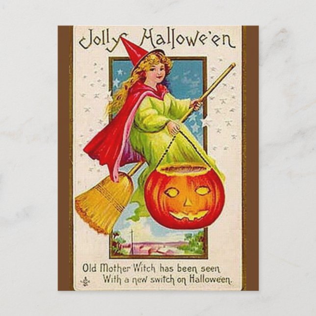 Postal Festiva Vintage KRW Jolly Halloween (Anverso)