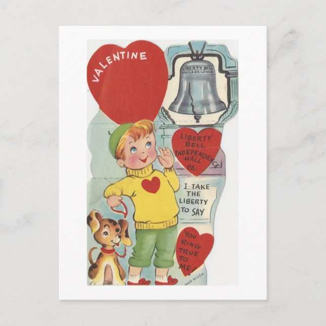 Postal Festiva Vintage Liberty Bell Valentine (Anverso)