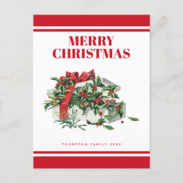 Postal Festiva Vintage Merry Christmas Festimes Navidades