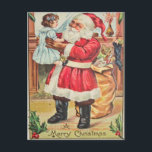Postal Festiva Vintage Merry Christmas Santa Holiday Postcard<br><div class="desc">Vintage Merry Christmas Santa Holiday Postcard.</div>