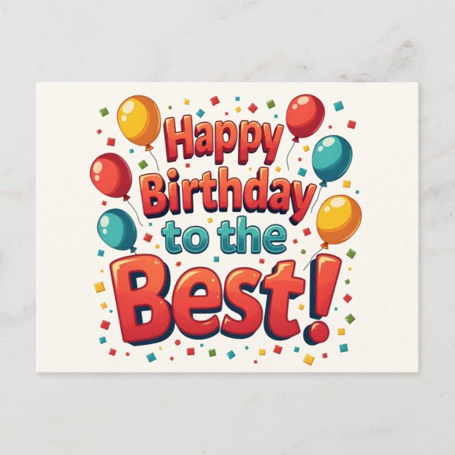 Postal Festiva Vintage Motivation Feliz cumpleaños (Anverso)