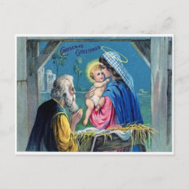 Postal Festiva Vintage Nativity Scene Greetings Christmas