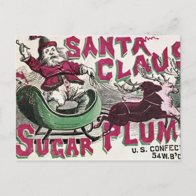 Postal Festiva Vintage : Navidades - (Anverso)