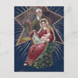 Postal Festiva Vintage Navidades de María Religiosa y Niño Jesús