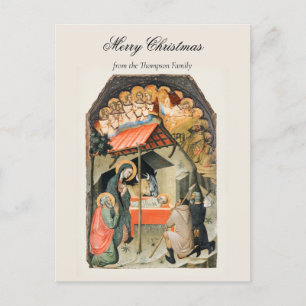 Postal Festiva Vintage Navidades religiosos Natividad cristiana