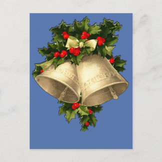Postal Festiva Vintage Navidades victorianos campanan tarjetas, P