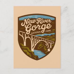 Postal Festiva Vintage New River Gorge National Park