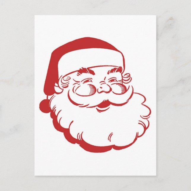 Postal Festiva Vintage Papá Noel (Anverso)