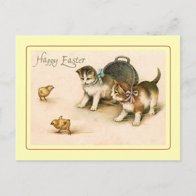 Postal Festiva Vintage Pascua (Anverso)