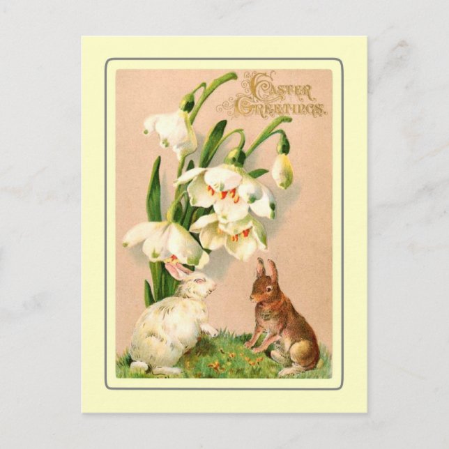 Postal Festiva Vintage Pascua (Anverso)