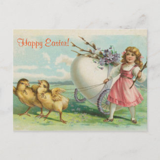 Postal Festiva Vintage Pascua antigua