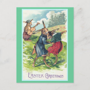 Postal Festiva Vintage Pascua de los saludos de Pascua
