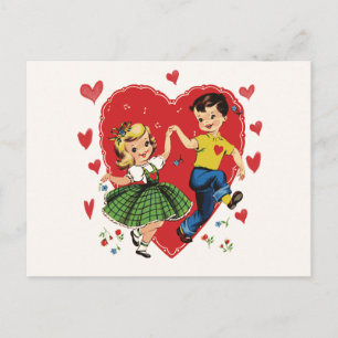 Postal Festiva Vintage Puppy Love kids Valentine