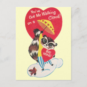 Postal Festiva Vintage Raccoon Valentine