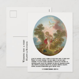 Postal Festiva Vintage Religious Christian St. El día de San Vale