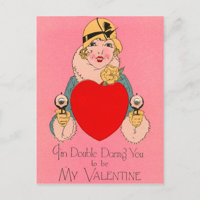 Postal Festiva Vintage Retro Gangster Valentcard (Anverso)