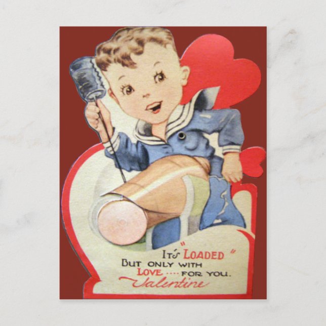 Postal Festiva Vintage Retro Sailor Valentcard (Anverso)