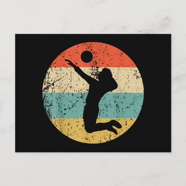 Postal Festiva Vintage Retro Volleyball (Anverso)