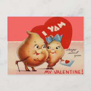 Postal Festiva Vintage Retro Yam Valentine Card