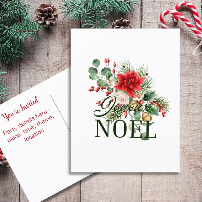 Postal Festiva Vintage Rustic French Joyeux Noel (Subido por el creador)