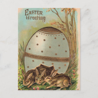 Postal Festiva Vintage - Saludos de Pascua