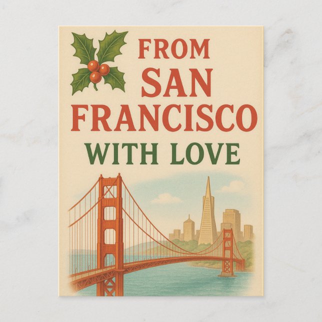Postal Festiva Vintage San Francisco (Anverso)