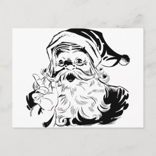Postal Festiva Vintage Santa