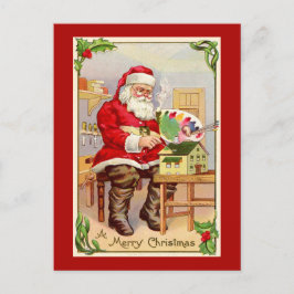 Postal Festiva Vintage Santa Artists Navidades