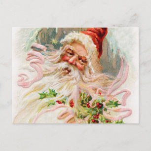 Postal Festiva Vintage Santa Claus