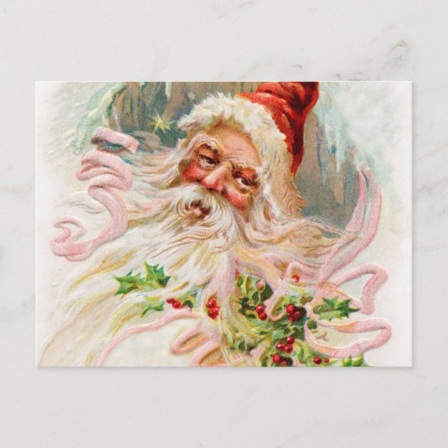 Postal Festiva Vintage Santa Claus (Anverso)