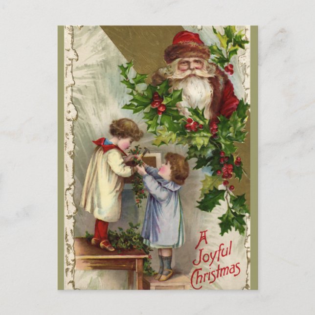 Postal Festiva Vintage Santa Claus (Anverso)