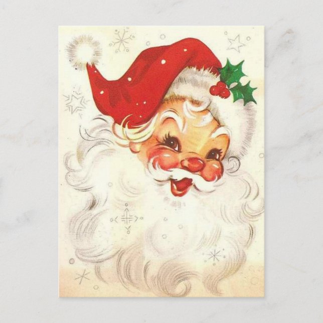 Postal Festiva Vintage Santa Claus (Anverso)