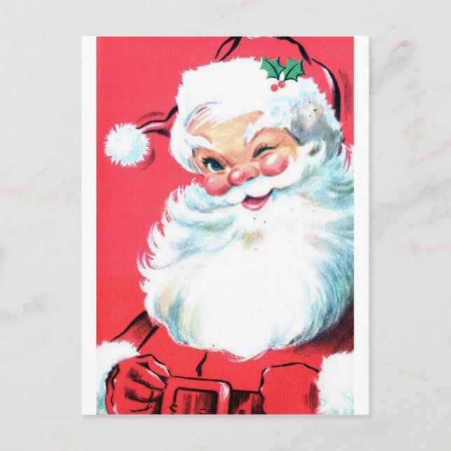 Postal Festiva Vintage Santa Claus (Anverso)